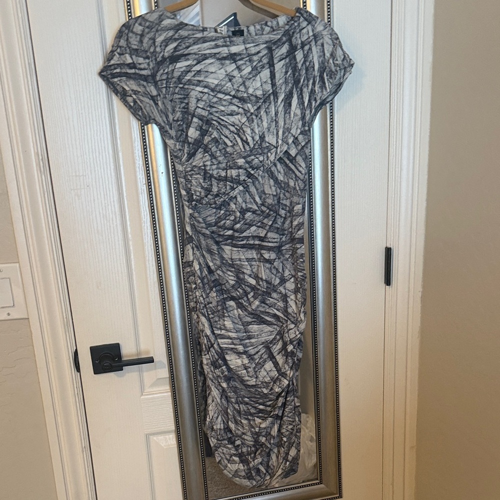 Juicy Couture Asymmetrical Black and Gray Dress
